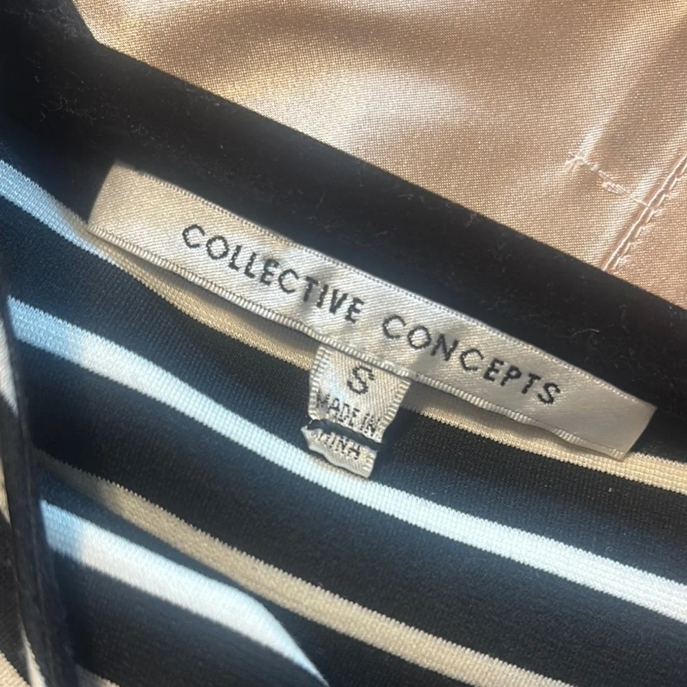 Collective Concepts Monochrome Striped Mini Dress - Picture 3 of 3